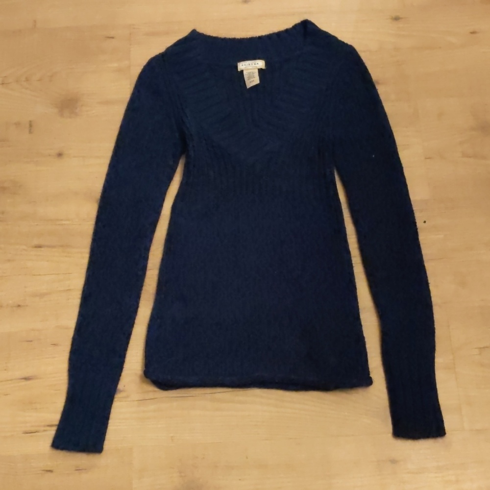 Blue and Black Arizona Long-Sleeve Sweater Size S